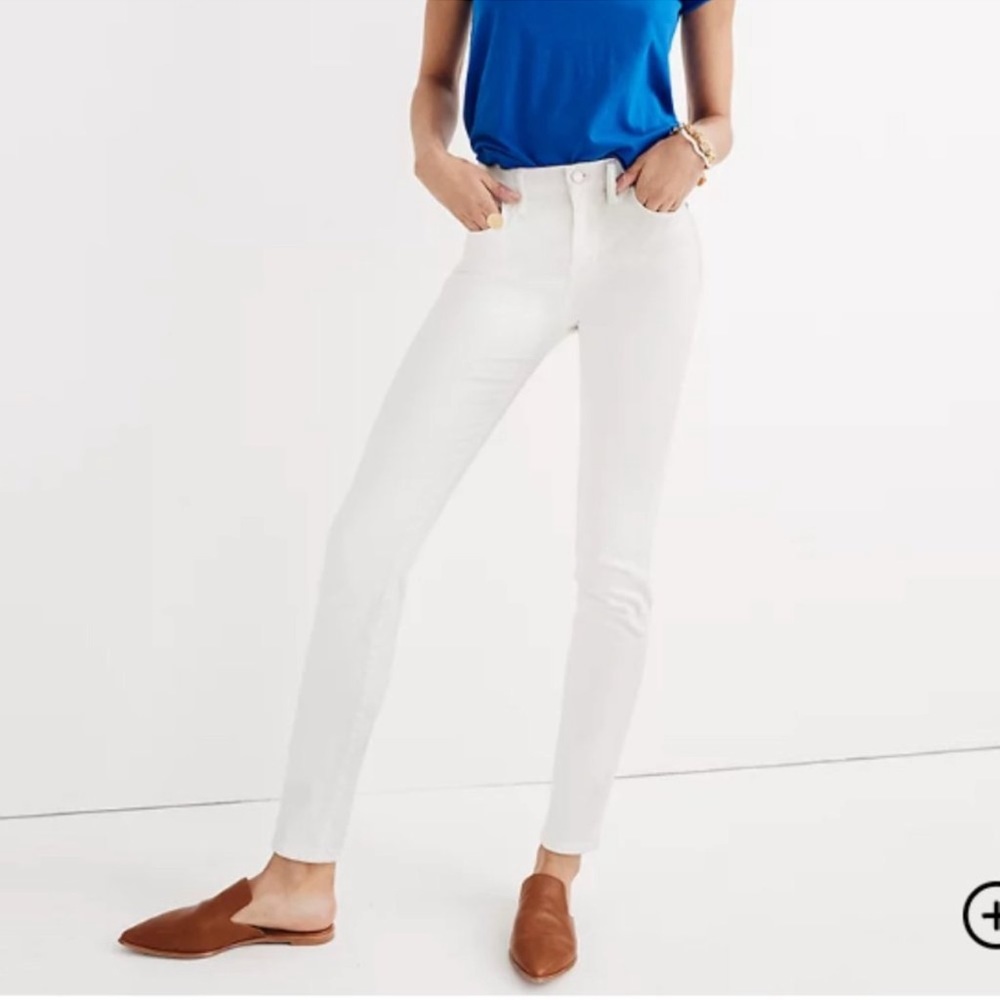 Madewell Jeans | Madewell 9 High-Rise Skinny Jeans in White, Size 25